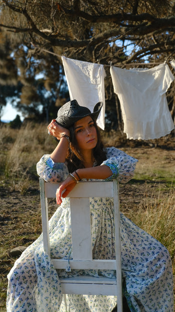 Kyra Maxi Dress ~  Azure