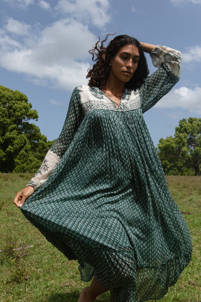 Rooh Maxi Dress ~ Pine