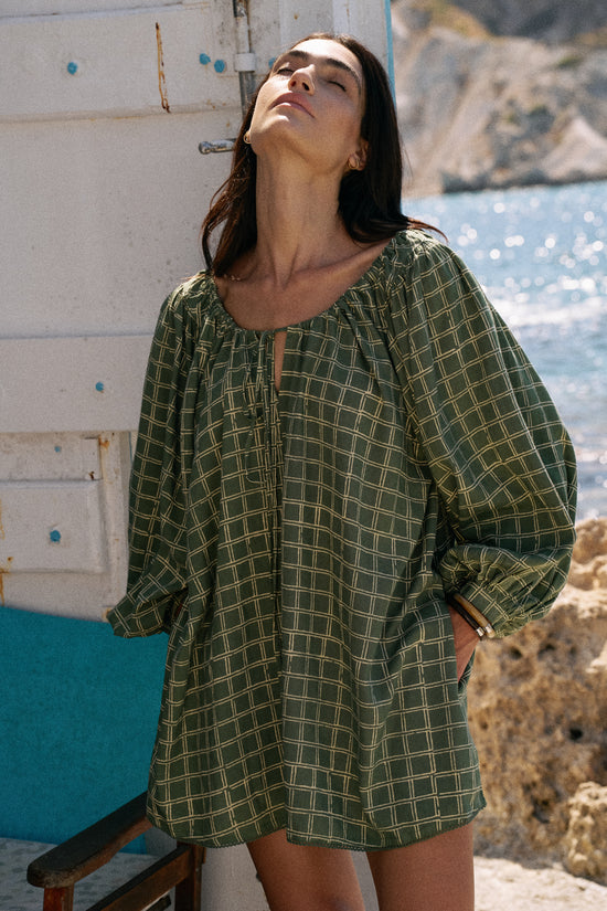 Zahra Mini Dress ~ Fern